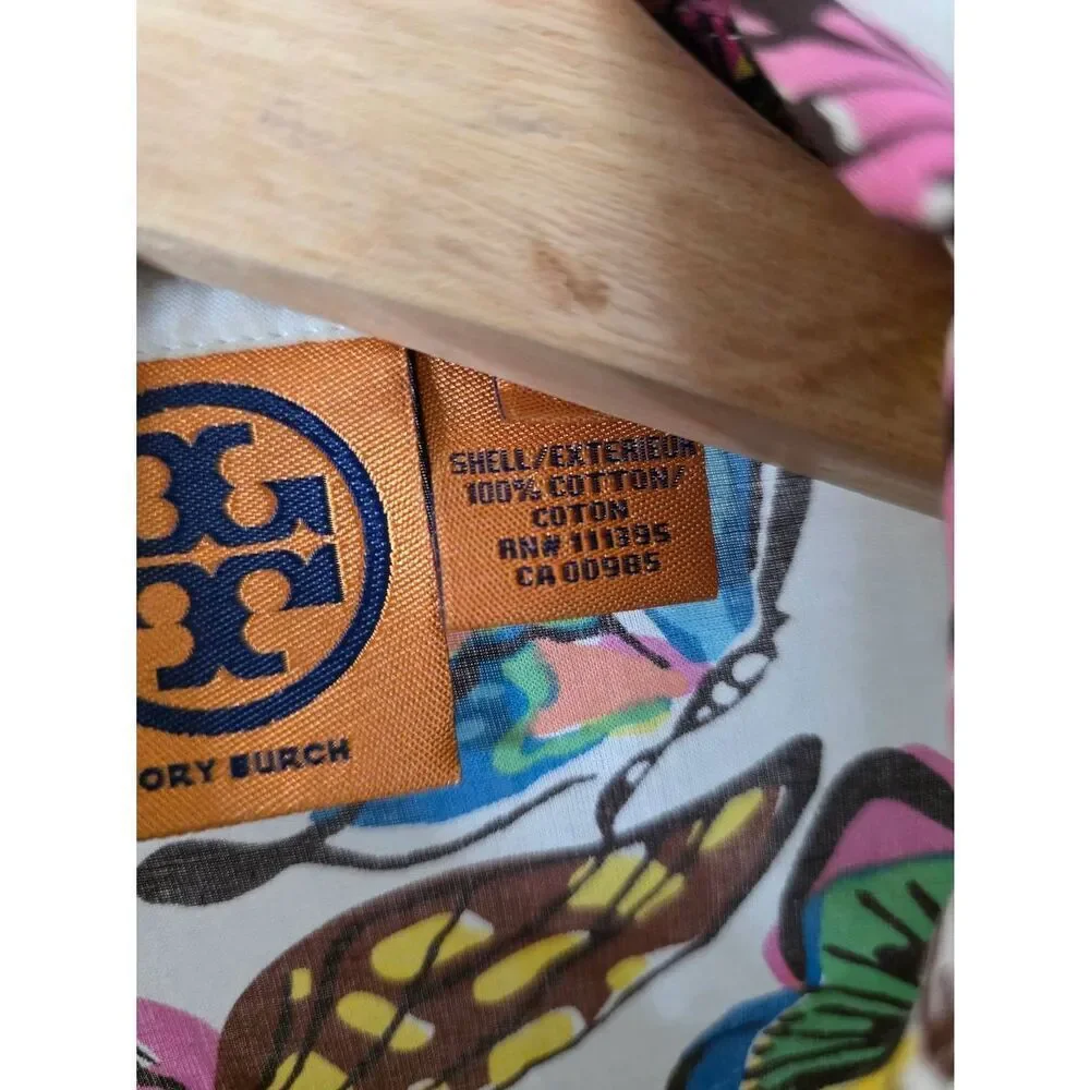 Tory Burch Butterfly Print Button Down Shirt 6